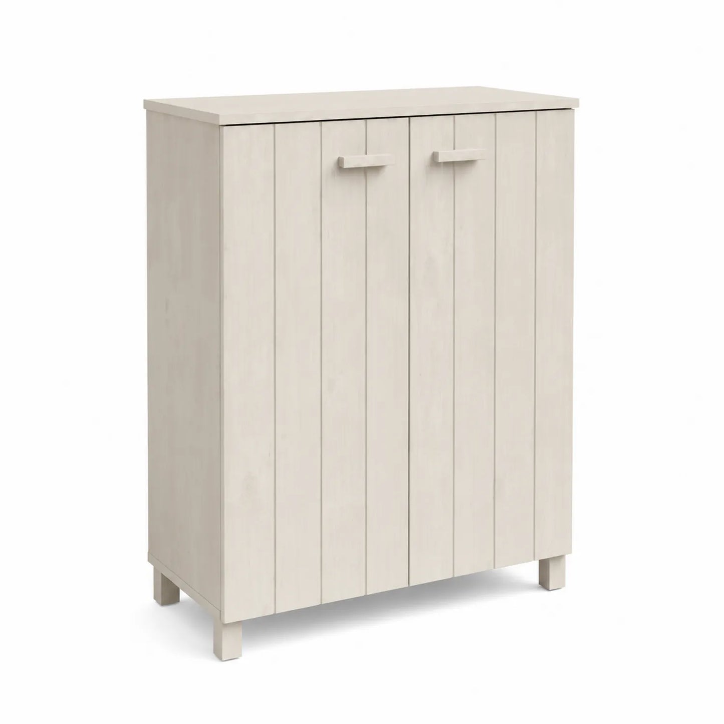 Szafka na buty drewniana Biała 80x35x100 cm