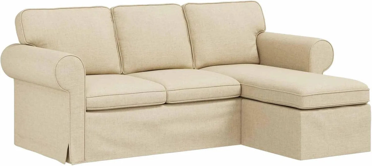 Sofa: tapicerka materiałowa, 195 × 138 × 80 cm, tapicerka materiałowa