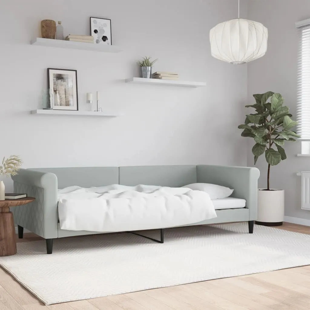 Sofa – tapicerka aksamitna, 90 × 200 cm, z metalu