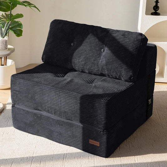 Sofa – wypełnienie piankowe, z funkcją spania, składana konstrukcja, przenośna konstrukcja, 4 w