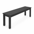 Ławka ogrodowa 180 cm metalowa Czarna