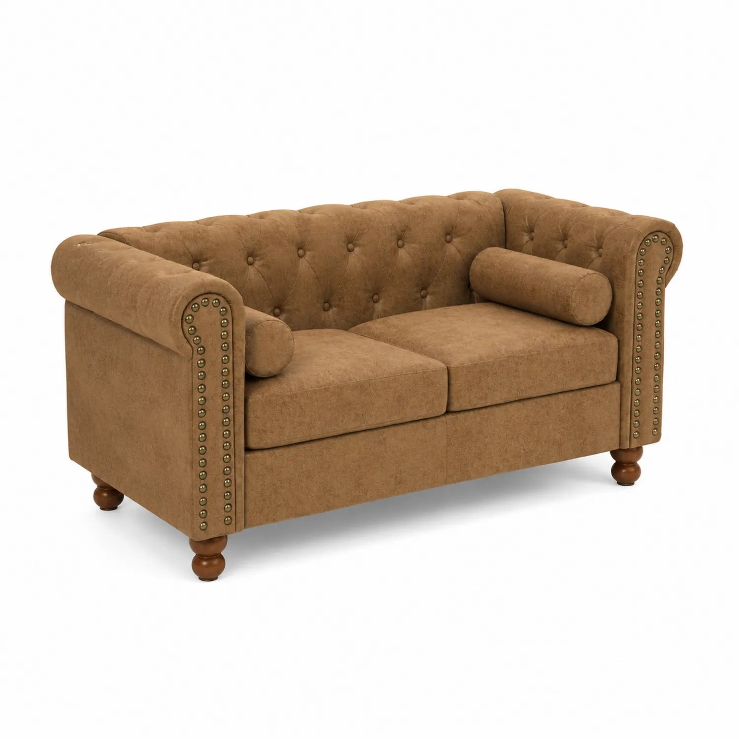 Kanapa Chesterfield 2-osobowa Brązowy 150 cm