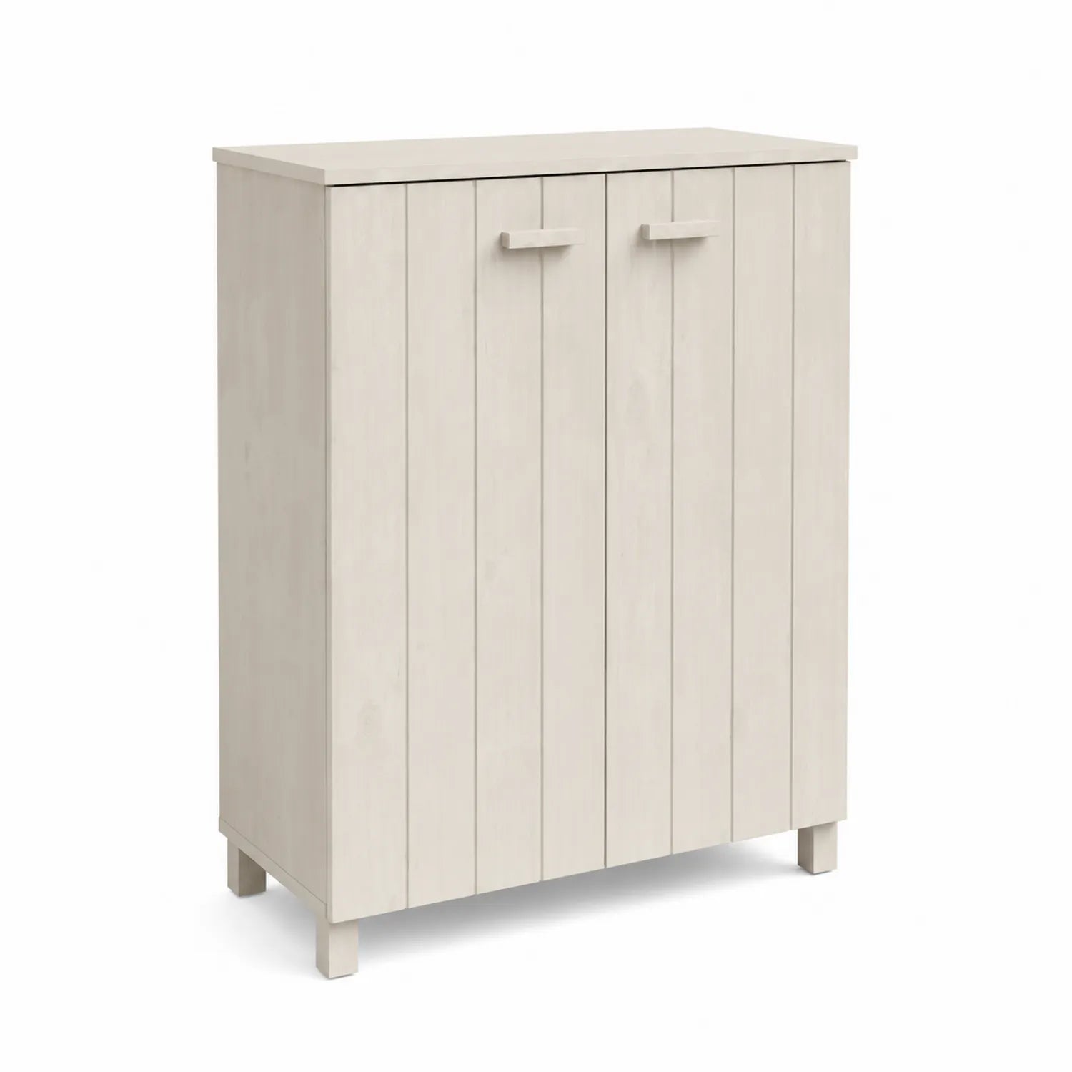 Szafka na buty drewniana Biała 80x35x100 cm